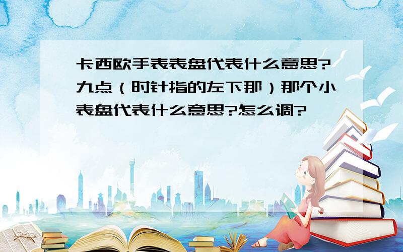 卡西欧手表表盘代表什么意思?九点（时针指的左下那）那个小表盘代表什么意思?怎么调?