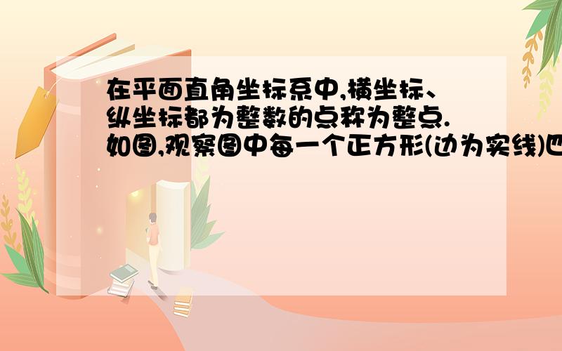 在平面直角坐标系中,横坐标、纵坐标都为整数的点称为整点.如图,观察图中每一个正方形(边为实线)四条边上的整点的个数,请你猜想由里向外第10个正方形(边为实线)四条边上的整点个数有