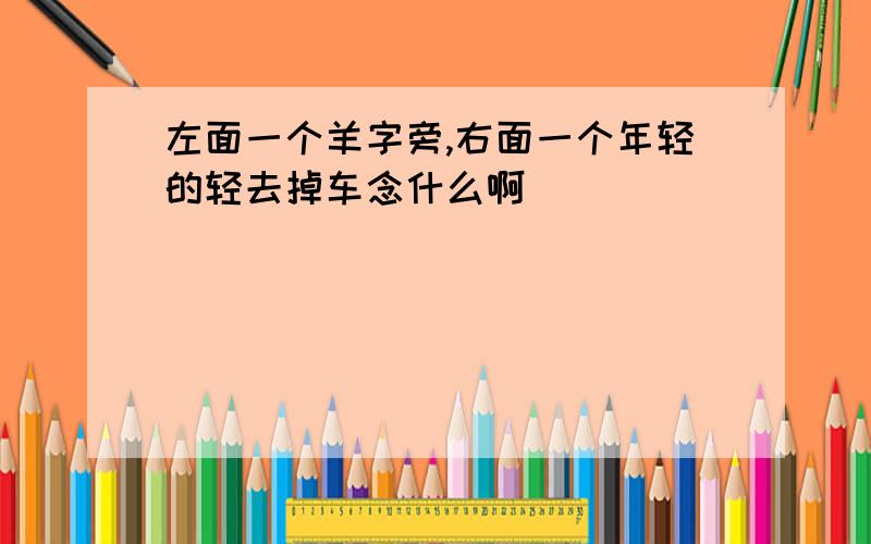 左面一个羊字旁,右面一个年轻的轻去掉车念什么啊