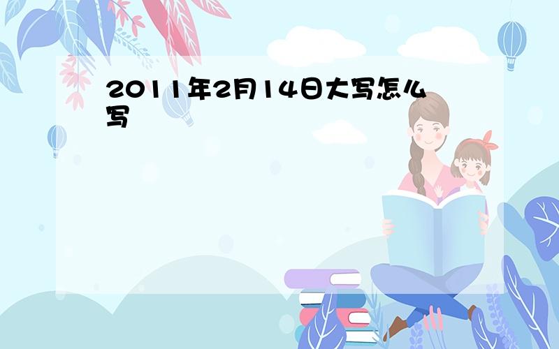 2011年2月14日大写怎么写