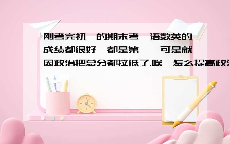 刚考完初一的期末考,语数英的成绩都很好,都是第一,可是就因政治把总分都拉低了.唉,怎么提高政治成绩但是我次次都开卷抄错，怎么办吖，而且，现在还有些讨厌政治啊