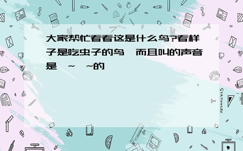 大家帮忙看看这是什么鸟?看样子是吃虫子的鸟,而且叫的声音是嘎~嘎~的