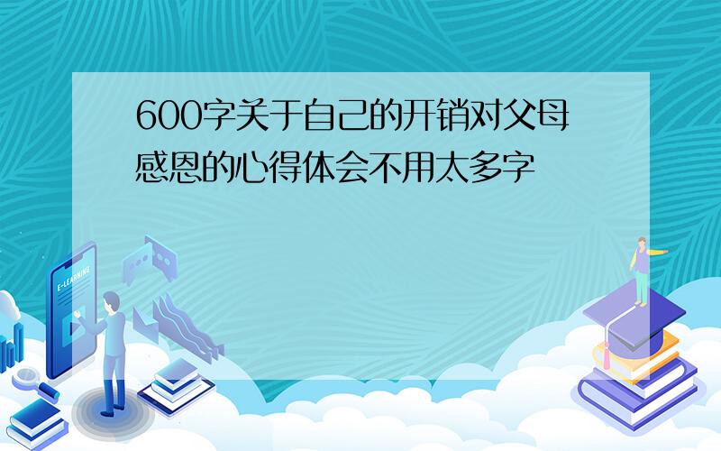 600字关于自己的开销对父母感恩的心得体会不用太多字