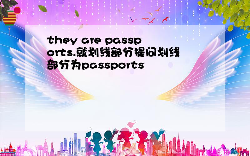 they are passports.就划线部分提问划线部分为passports