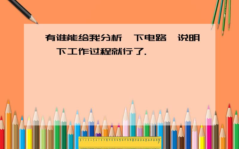 有谁能给我分析一下电路,说明一下工作过程就行了.