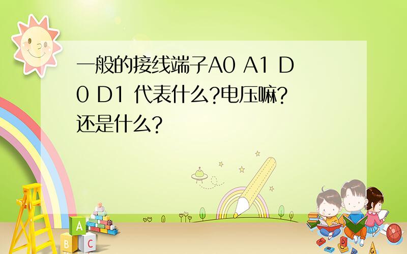 一般的接线端子A0 A1 D0 D1 代表什么?电压嘛?还是什么?