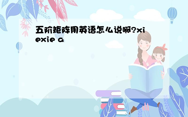 五阶矩阵用英语怎么说啊?xiexie a