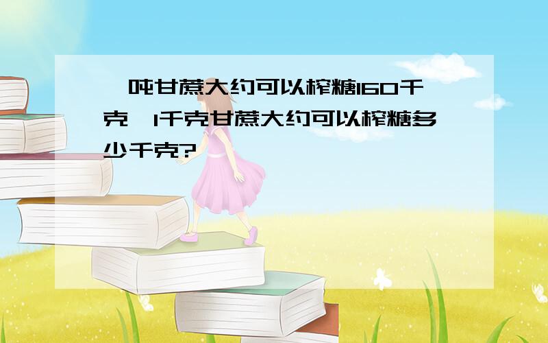 一吨甘蔗大约可以榨糖160千克,1千克甘蔗大约可以榨糖多少千克?