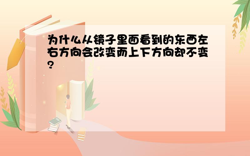 为什么从镜子里面看到的东西左右方向会改变而上下方向却不变?