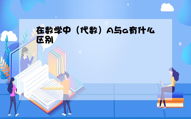 在数学中（代数）A与a有什么区别