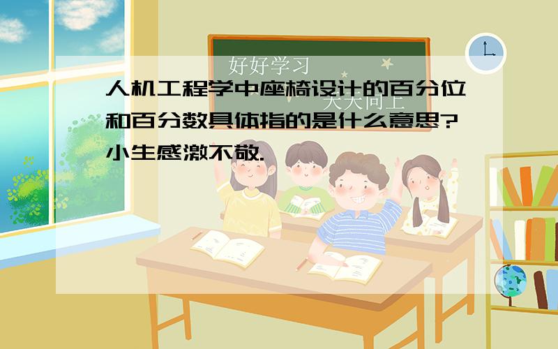 人机工程学中座椅设计的百分位和百分数具体指的是什么意思?小生感激不敬.