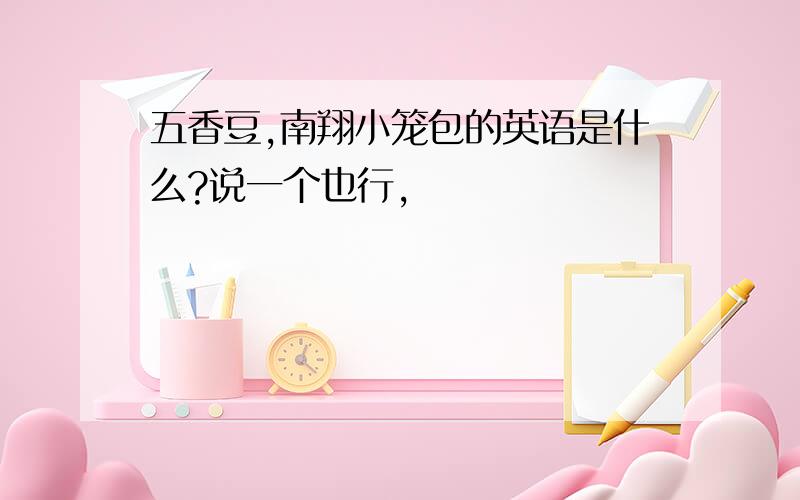 五香豆,南翔小笼包的英语是什么?说一个也行,