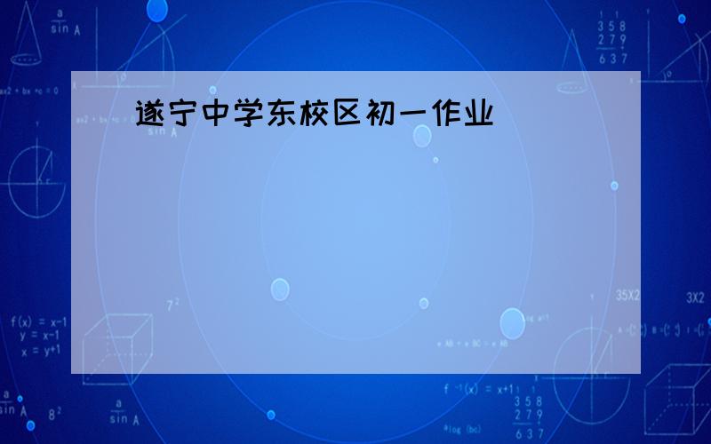 遂宁中学东校区初一作业