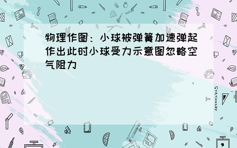 物理作图：小球被弹簧加速弹起作出此时小球受力示意图忽略空气阻力