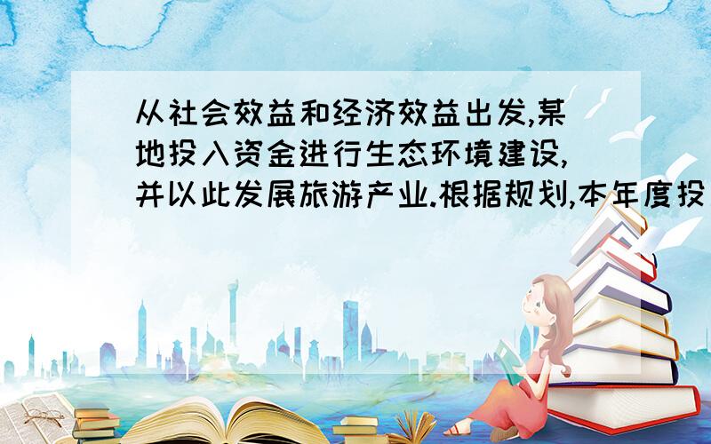 从社会效益和经济效益出发,某地投入资金进行生态环境建设,并以此发展旅游产业.根据规划,本年度投入800万元,以后每年投入将比上年减少1/5.本年度当地旅游业收入估计为400万元,由于该项建