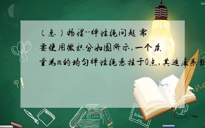 （急）物理--弹性绳问题 需要使用微积分如图所示,一个质量为m的均匀弹性绳悬挂于O点,其进度系数为k.使弹性绳均匀带正电q.在悬挂点正上方固定一个点电荷Q(Q>0).重力加速度为g.求(1)弹性绳