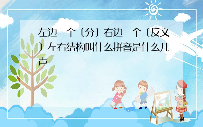 左边一个〔分〕右边一个〔反文〕左右结构叫什么拼音是什么几声