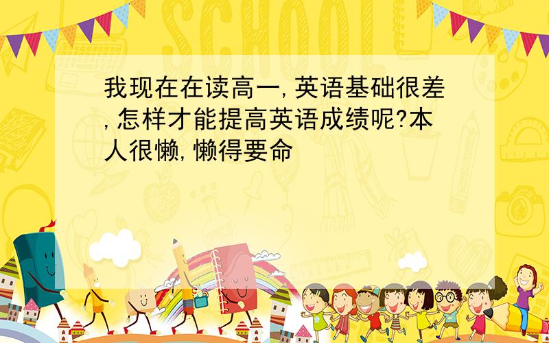 我现在在读高一,英语基础很差,怎样才能提高英语成绩呢?本人很懒,懒得要命