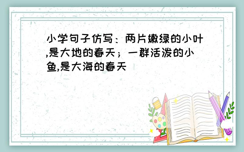 小学句子仿写：两片嫩绿的小叶,是大地的春天；一群活泼的小鱼,是大海的春天