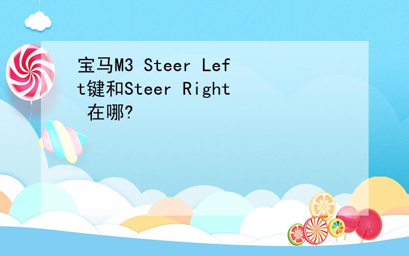 宝马M3 Steer Left键和Steer Right 在哪?