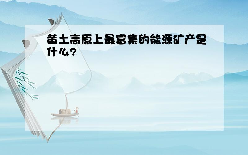 黄土高原上最富集的能源矿产是什么?