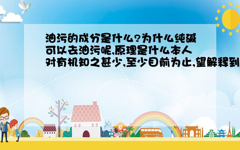 油污的成分是什么?为什么纯碱可以去油污呢,原理是什么本人对有机知之甚少,至少目前为止,望解释到位