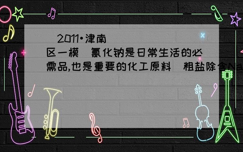 （2011•津南区一模）氯化钠是日常生活的必需品,也是重要的化工原料．粗盐除含NaCl外,还含有少量MgCl2、CaCl2、Na2SO4以及泥沙等杂质．以下是粗盐提纯的操作流程．提供的试剂：Na2CO3溶液