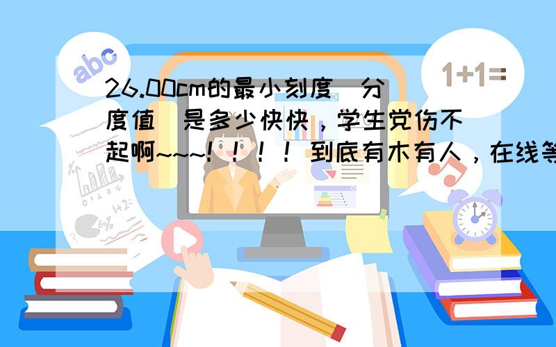 26.00cm的最小刻度(分度值)是多少快快，学生党伤不起啊~~~！！！！到底有木有人，在线等