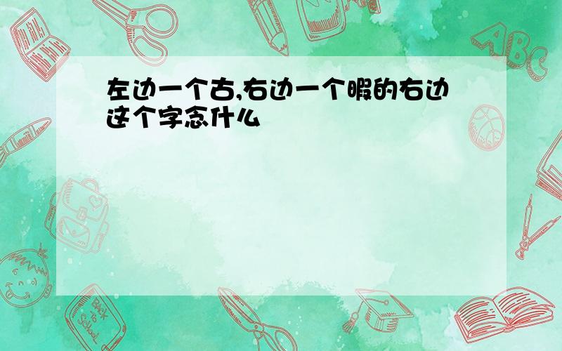 左边一个古,右边一个暇的右边这个字念什么