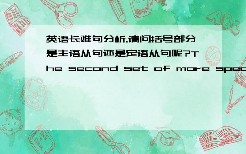 英语长难句分析.请问括号部分是主语从句还是定语从句呢?The second set of more specific changes （that have led to the present concern about the distribution of health-care resources ）stems from the dramatic rise in health cos