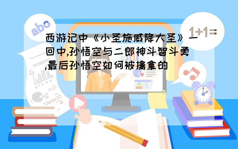 西游记中《小圣施威降大圣》一回中,孙悟空与二郎神斗智斗勇,最后孙悟空如何被擒拿的