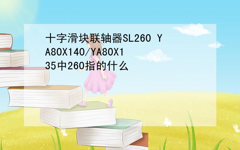 十字滑块联轴器SL260 YA80X140/YA80X135中260指的什么