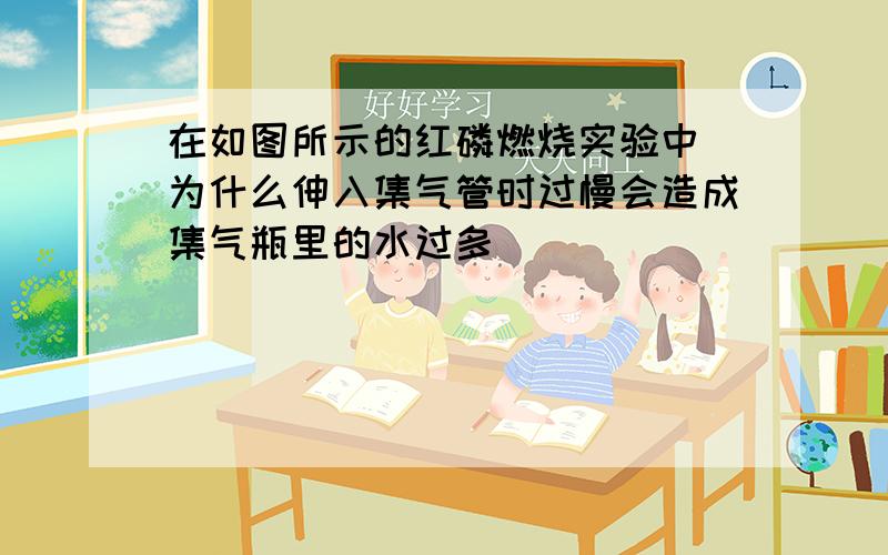 在如图所示的红磷燃烧实验中 为什么伸入集气管时过慢会造成集气瓶里的水过多