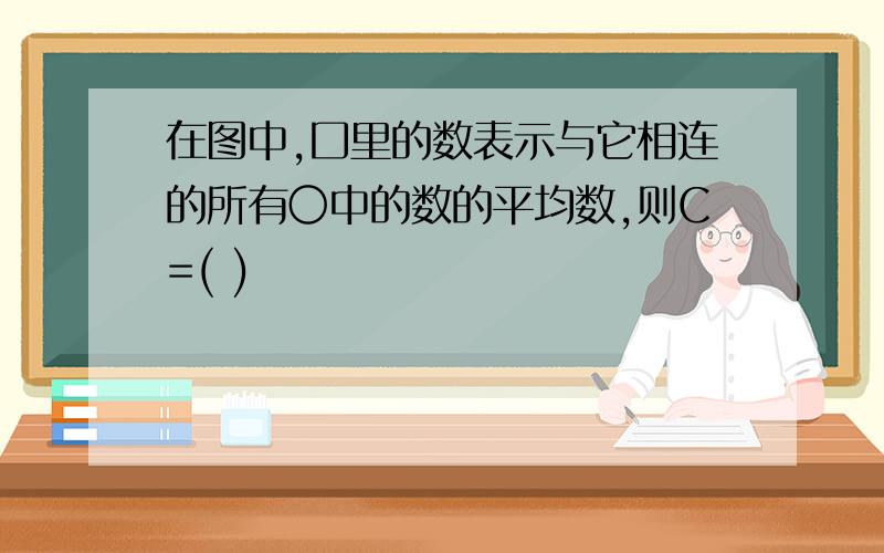 在图中,囗里的数表示与它相连的所有〇中的数的平均数,则C=( )