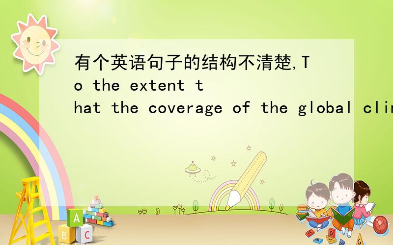 有个英语句子的结构不清楚,To the extent that the coverage of the global climate from these records can provide a measure of its true variability,it should at least indicate how all the natural causes of climate change have combined.我不