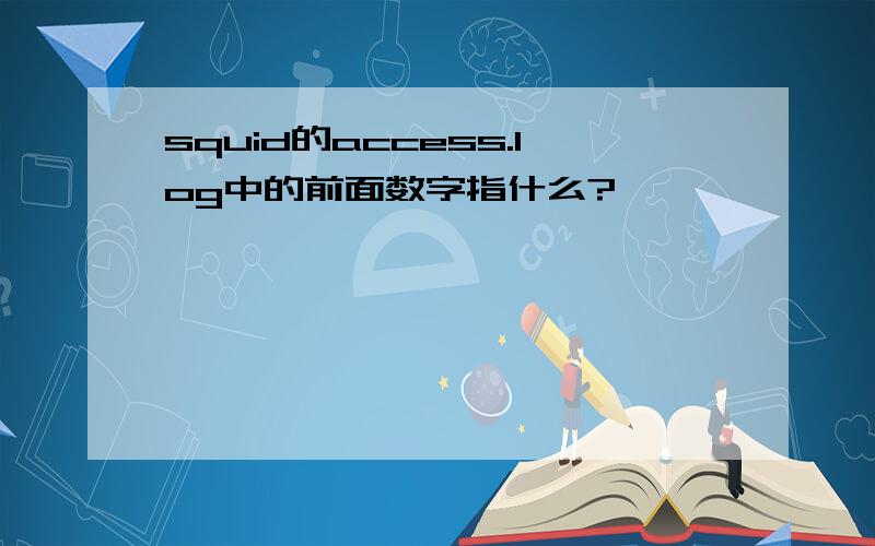 squid的access.log中的前面数字指什么?