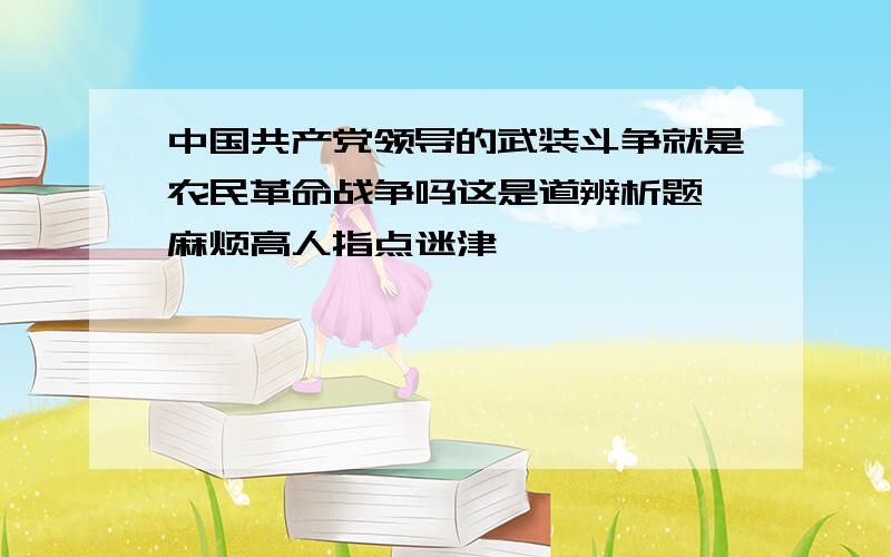 中国共产党领导的武装斗争就是农民革命战争吗这是道辨析题,麻烦高人指点迷津