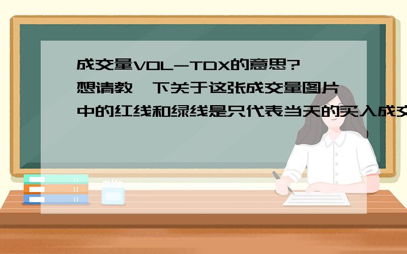 成交量VOL-TDX的意思?想请教一下关于这张成交量图片中的红线和绿线是只代表当天的买入成交量,还是卖出量,还是买卖加一起的量.