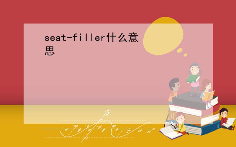 seat-filler什么意思