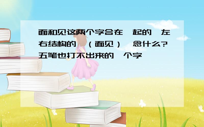 面和见这两个字合在一起的,左右结构的,（面见）,念什么?五笔也打不出来的一个字,