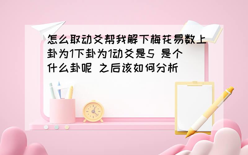 怎么取动爻帮我解下梅花易数上卦为1下卦为1动爻是5 是个什么卦呢 之后该如何分析