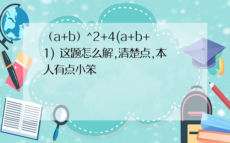 （a+b）^2+4(a+b+1) 这题怎么解,清楚点,本人有点小笨