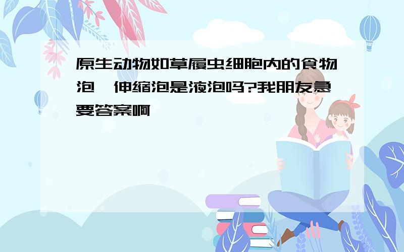 原生动物如草履虫细胞内的食物泡,伸缩泡是液泡吗?我朋友急要答案啊、、、、