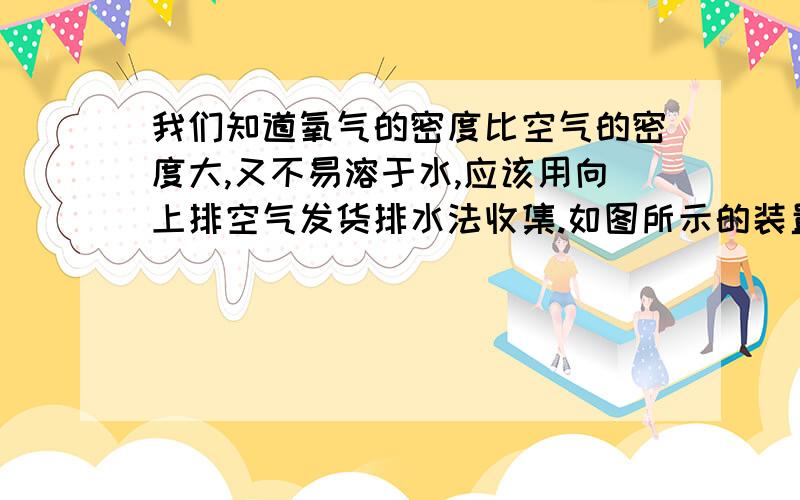 我们知道氧气的密度比空气的密度大,又不易溶于水,应该用向上排空气发货排水法收集.如图所示的装置在化学中用途十分广泛,若用此装置收集气体,则：①若要收集密度比空气小的气体,则应