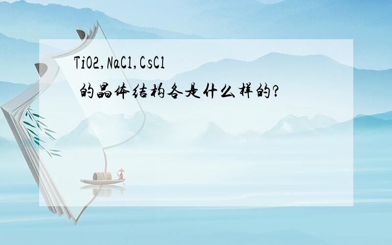 TiO2,NaCl,CsCl 的晶体结构各是什么样的?