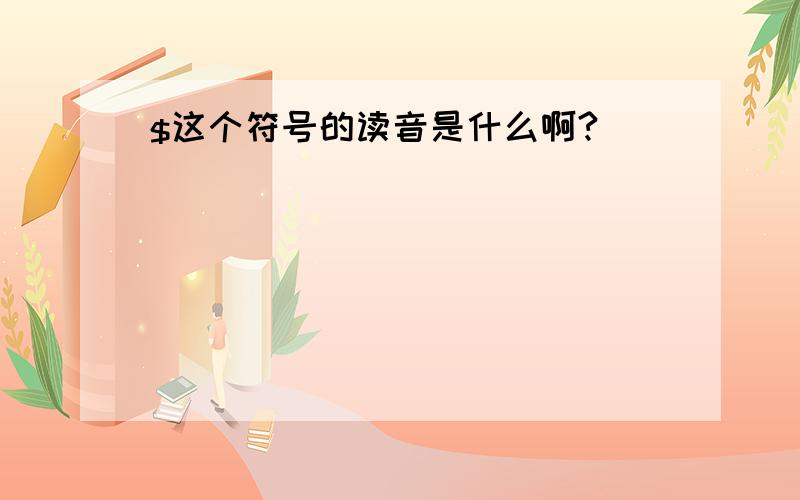 $这个符号的读音是什么啊?