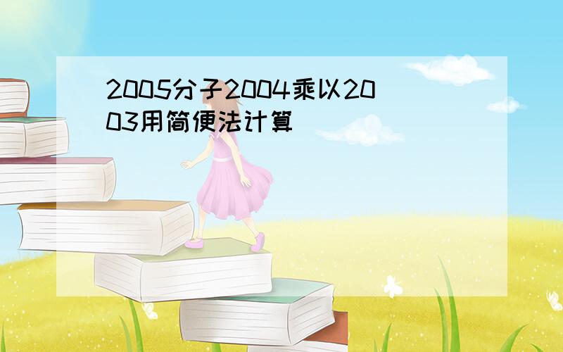 2005分子2004乘以2003用简便法计算