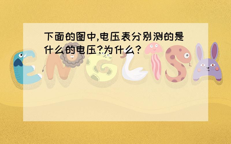 下面的图中,电压表分别测的是什么的电压?为什么?