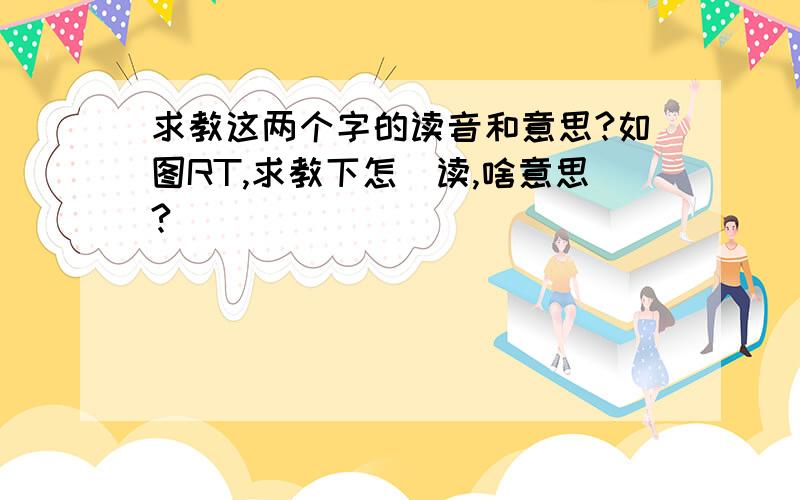 求教这两个字的读音和意思?如图RT,求教下怎麼读,啥意思?