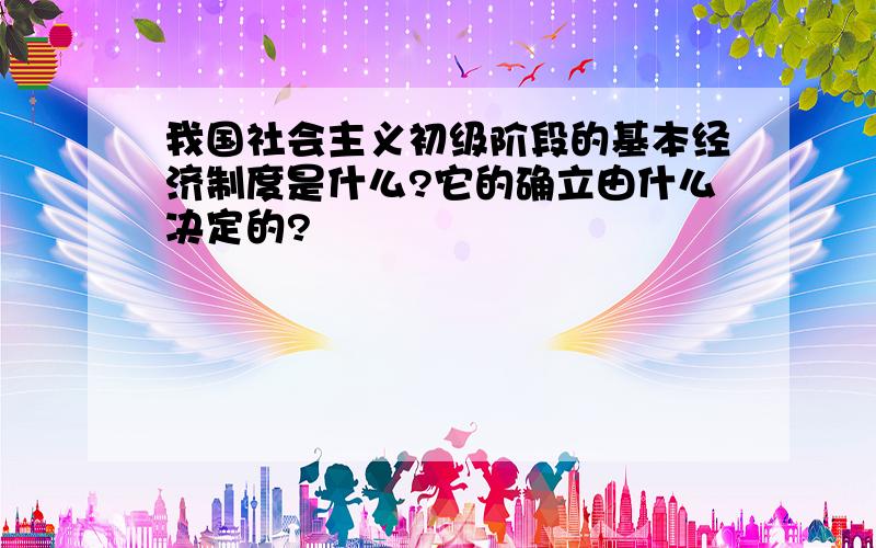 我国社会主义初级阶段的基本经济制度是什么?它的确立由什么决定的?